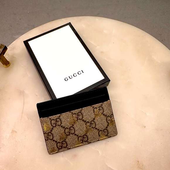 Men’s Gucci Card holder with bees - Picture 1 of 5